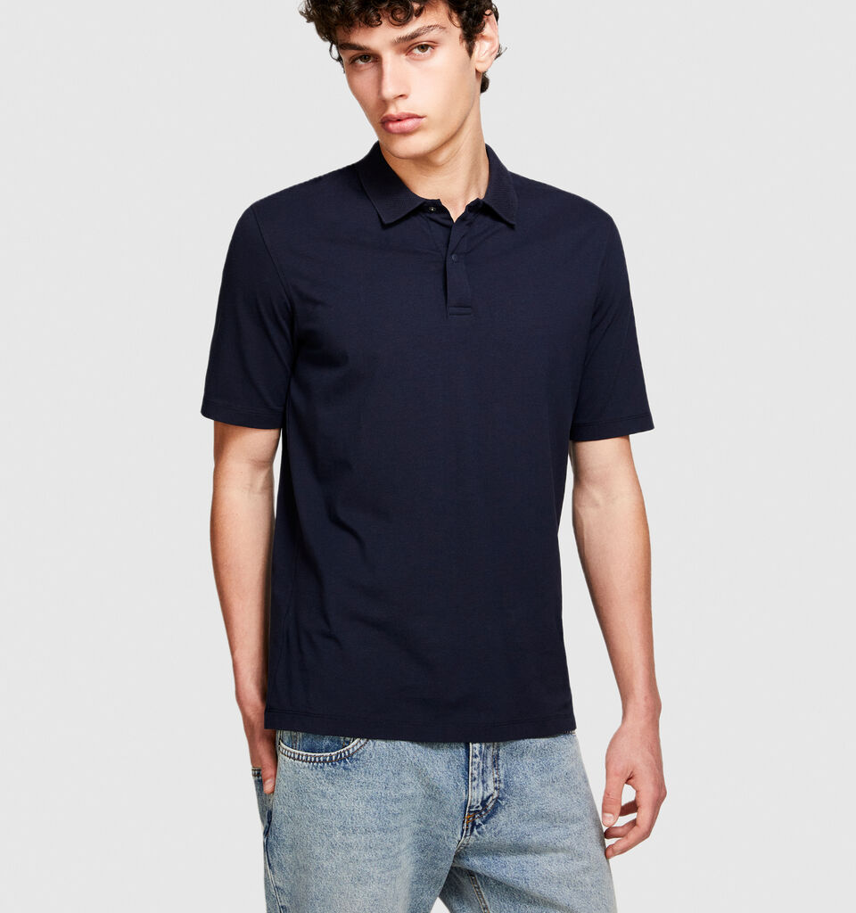 Regular fit polo - men's polos - Dark Blue | Sisley image number 4
